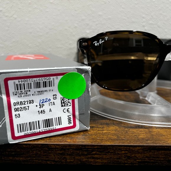 Ray-Ban Leonard polarized sunglasses (RB2193). Tortoise frame/brown lenses main image 7